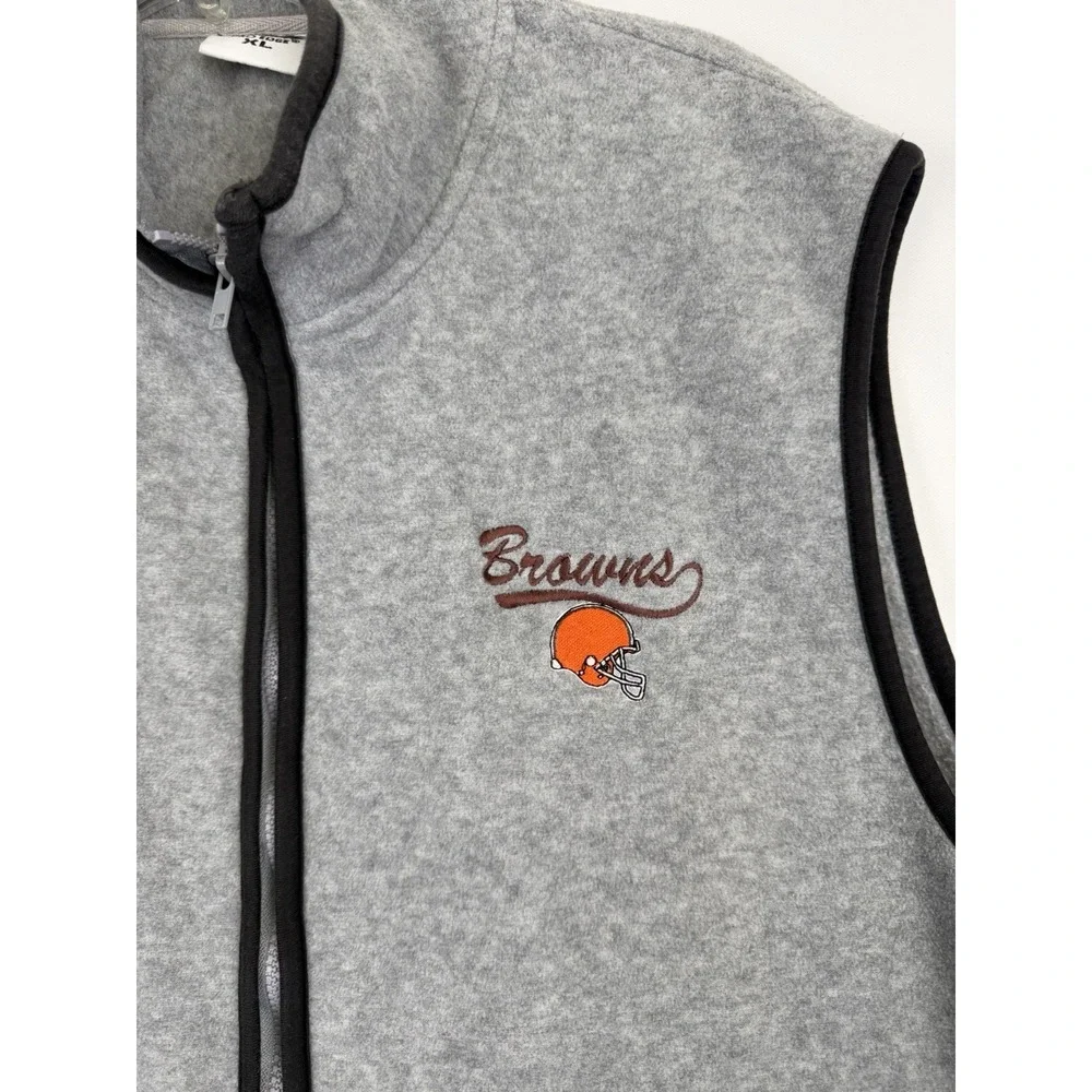 Vintage The Edge Men's Cleveland Browns gray‎ vest With Pockets size XL